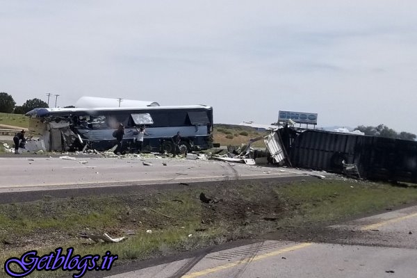 ، تصادف مرگبار اتوبوس مسافربری با یک کامیون باری در نیومکزیکو